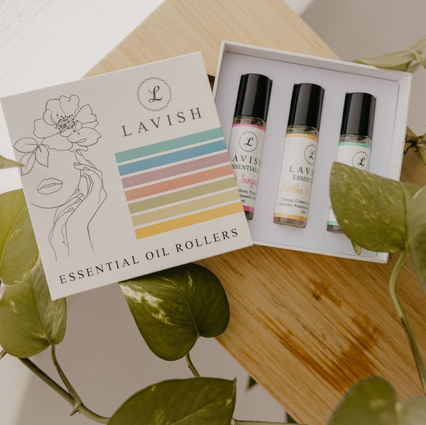 Essential Oil Roller Blends Trio Gift Set