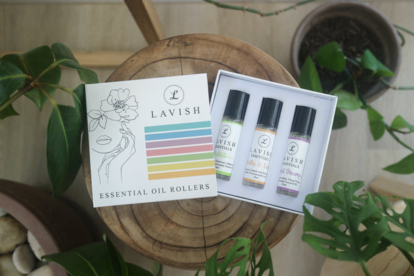 Essential Oil Roller Blends Trio Gift Set
