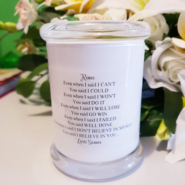Personalised Medium Soy Candle