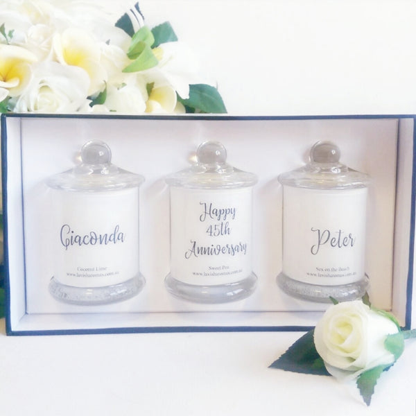 Personalised Small Soy Candle Trio Gift Pack