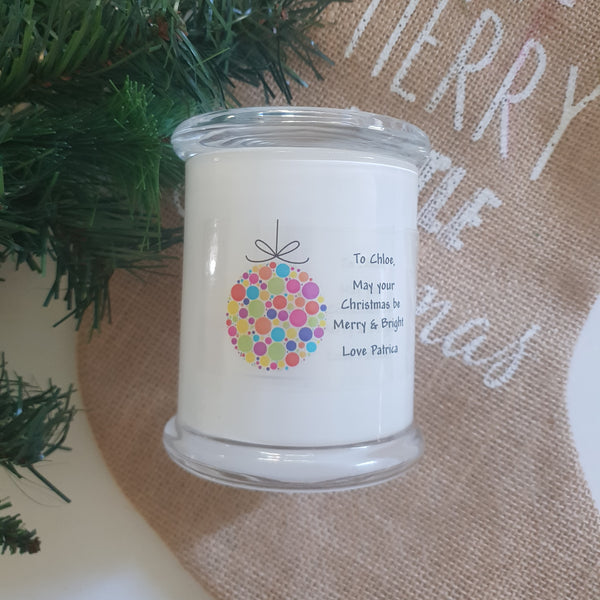 Christmas Personalised Large Soy Candle
