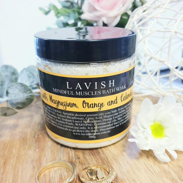 Mindful Muscles Bath Soak with Magnesium, Orange and Calendula - 200g
