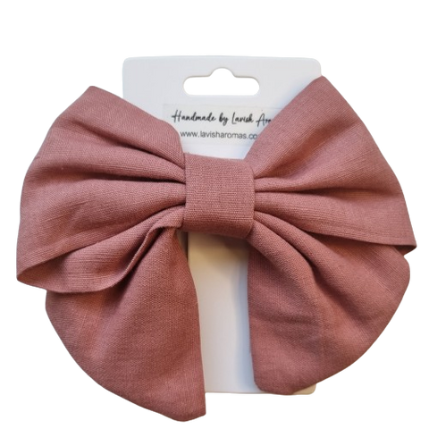 Linen Rose Hairbow