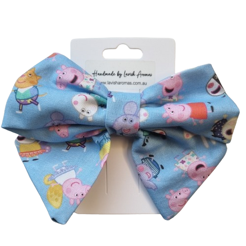 Peppa Pig blue Hairbow