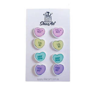 Rude Candy Heart Studs (ADULTS ONLY)
