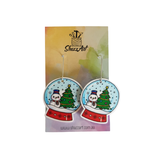 Christmas Snow Globe Earrings